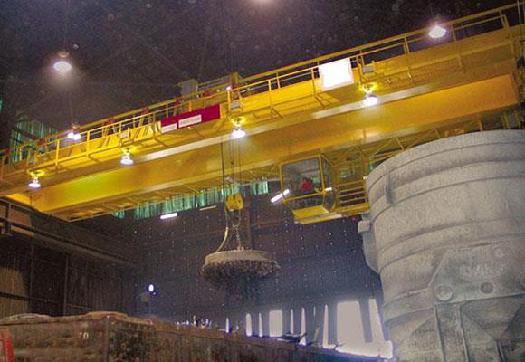 Double Girder Bridge Crane Med Electromagnet